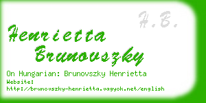 henrietta brunovszky business card